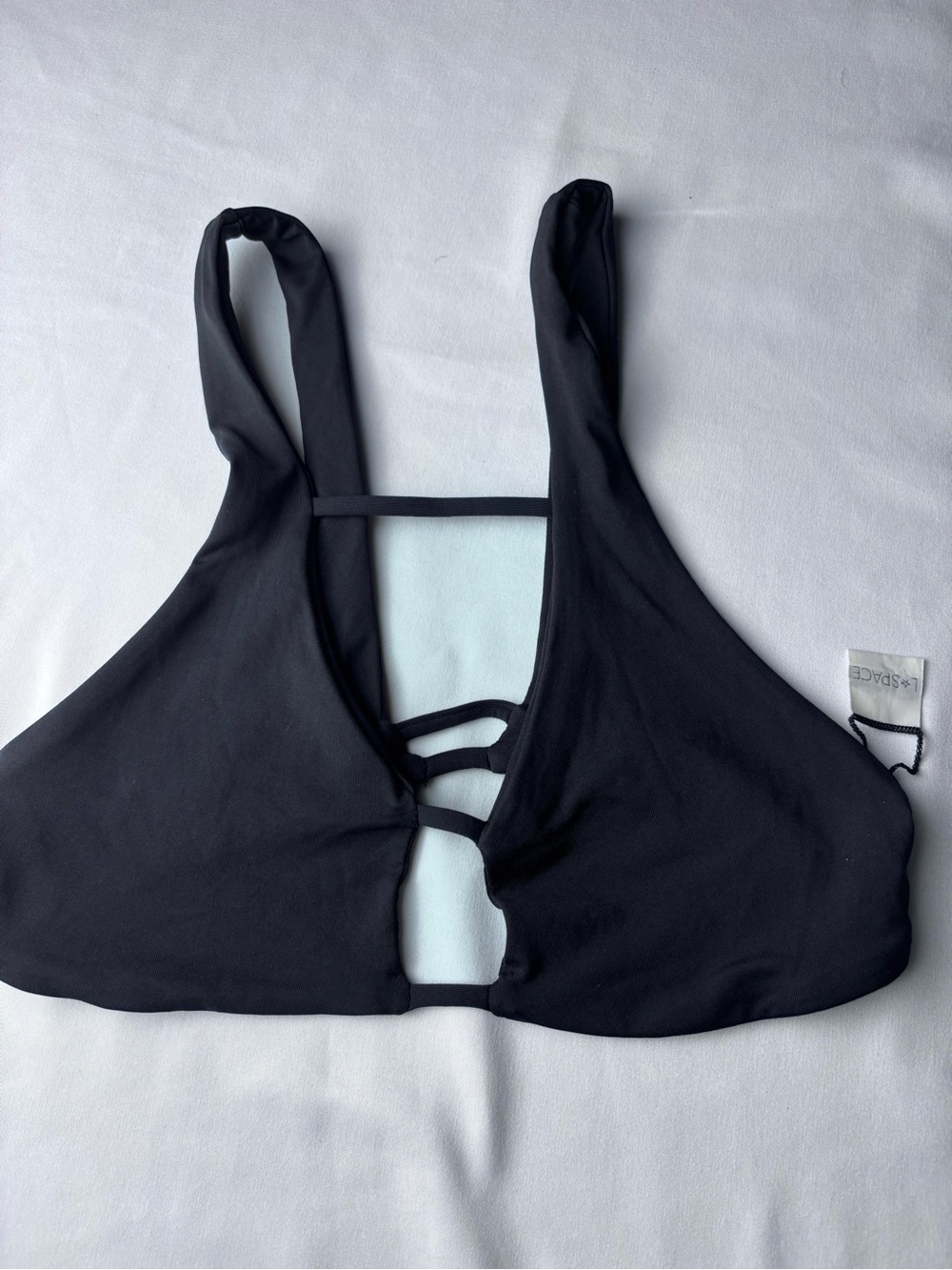 L*Space Black Strappy Bralette Top XS